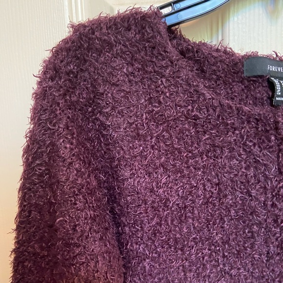 Forever21 plum purple chenille sweater - Picture 5 of 5